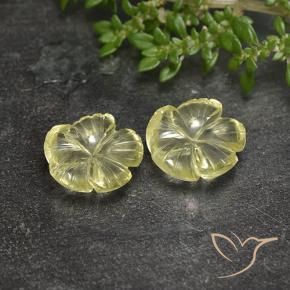 Shop natural 6.48ct 薄いクリームイエロー 石英 gems, フラワーカット, from ブラジル at GemSelect. In stock, global shipping!