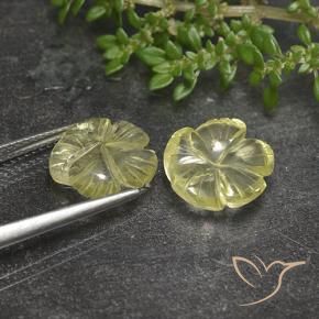Shop natural 6.48ct 薄いクリームイエロー 石英 gems, フラワーカット, from ブラジル at GemSelect. In stock, global shipping!