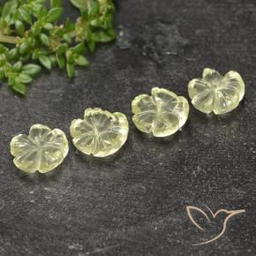 Shop natural 5.77ct ライトグリーンがかったイエロー 石英 gems, フラワーカット, from ブラジル at GemSelect. In stock, global shipping!