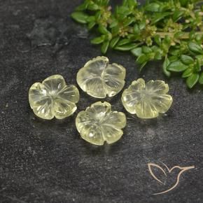 Shop natural 5.16ct ライトグリーンがかったイエロー 石英 gems, フラワーカット, from ブラジル at GemSelect. In stock, global shipping!