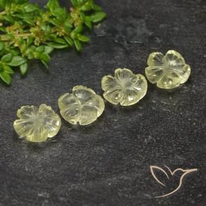 Shop natural 5.16ct ライトグリーンがかったイエロー 石英 gems, フラワーカット, from ブラジル at GemSelect. In stock, global shipping!