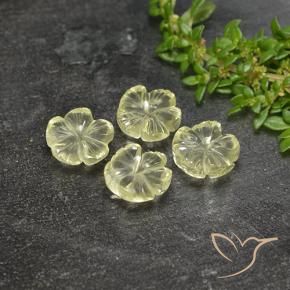 Shop natural 6.39ct ライトグリーンがかったイエロー 石英 gems, フラワーカット, from ブラジル at GemSelect. In stock, global shipping!