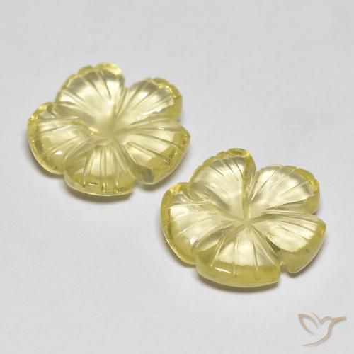 Shop natural 6.49ct レモンイエロー 石英 gems, フラワーカット, from ブラジル at GemSelect. In stock, global shipping!