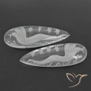 Shop natural 37.02ct クリアホワイト 石英 gems, 洋梨の形, from ブラジル at GemSelect. In stock, global shipping!