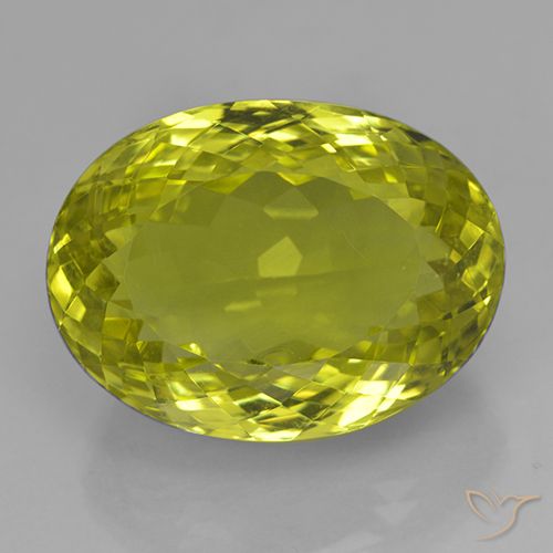 28.40ct 天然 ミディアムイエロー 石英, 楕円形, VVS, Photo A