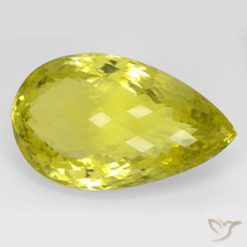 106.83ct 天然 コーンイエロー 石英, 洋梨の形, IF