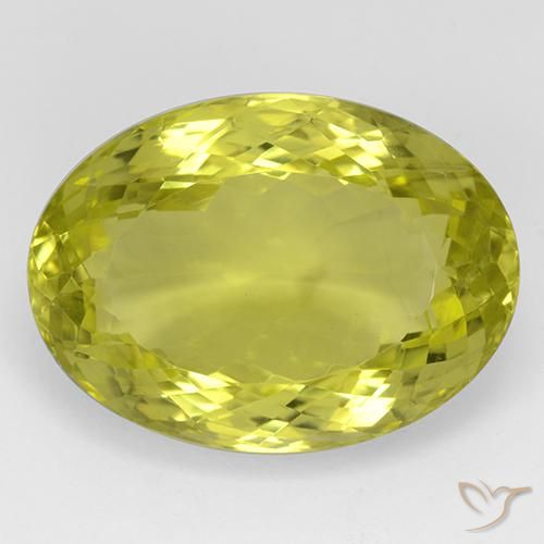 42.16ct 天然 コーンイエロー 石英, 楕円形, IF