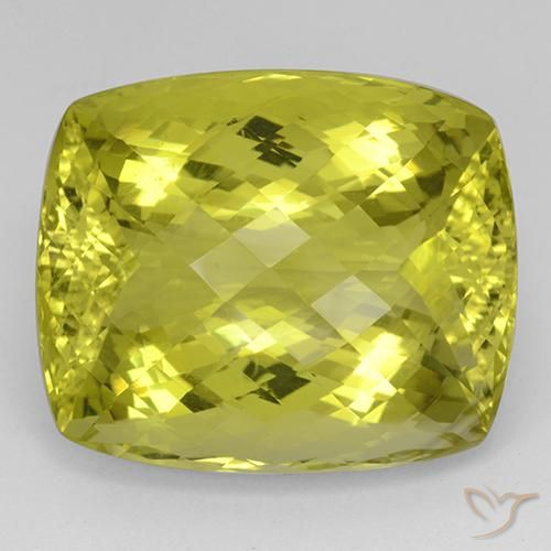 62.08ct 天然 ミディアムイエロー 石英, クッション, IF