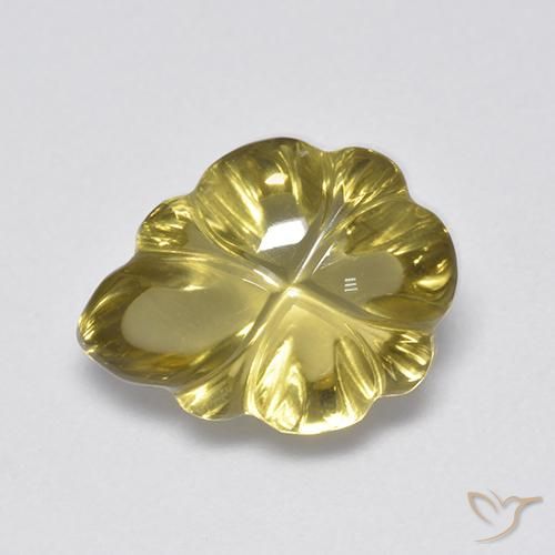 4.52ct 天然 ミディアムイエロー 石英, ファンシー, 透明