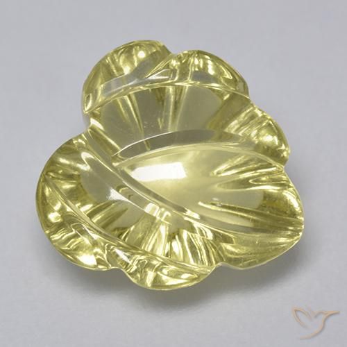 4.94ct 天然 緑ががかったイエロー 石英, ファンシー, 透明