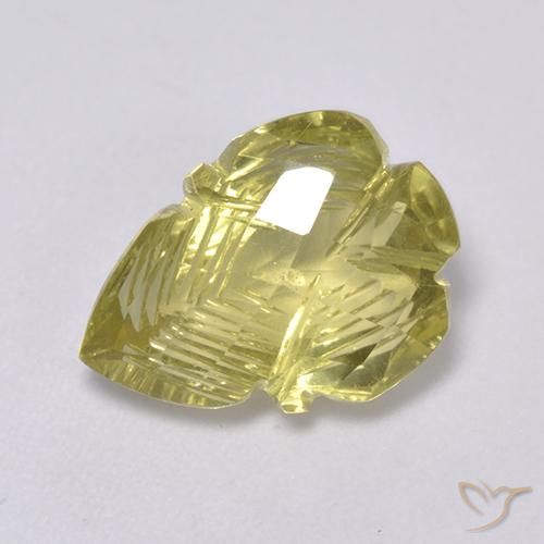 4.19ct 天然 ライトイエロー 石英, ファンシー, 透明