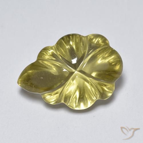 5.10ct 天然 薄いゴールデンイエロー 石英, ファンシー, 透明