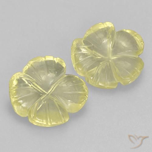 Shop natural 5.97ct 薄いパイナップルイエロー 石英 gems, フラワーカット, from ブラジル at GemSelect. In stock, global shipping!