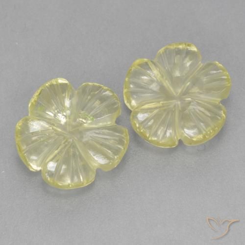 Shop natural 3.69ct ミディアム薄いイエロー 石英 gems, フラワーカット, from ブラジル at GemSelect. In stock, global shipping!