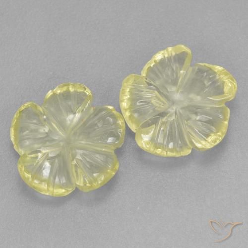 Shop natural 2.90ct レモンイエロー 石英 gems, フラワーカット, from ブラジル at GemSelect. In stock, global shipping!