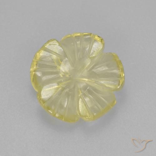 2.70ct 天然 ラグナイエロー 石英, フラワーカット, 透明