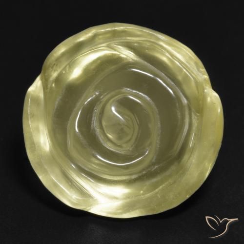 14.90ct 天然 ミディアムイエロー 石英, フラワーカット, 透明