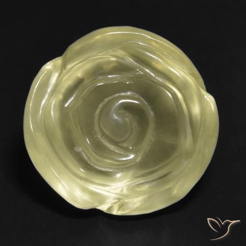 14.63ct 天然 ラグナイエロー 石英, フラワーカット, 透明