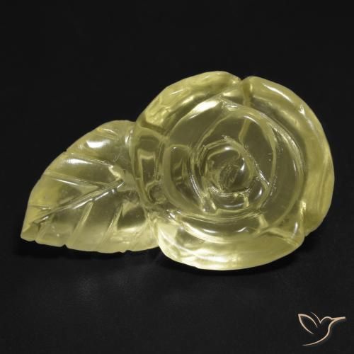 18.90ct 天然 ラグナイエロー 石英, フラワーカット, 透明