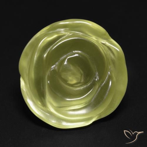 15.74ct 天然 ライトイエロー 石英, フラワーカット, 透明