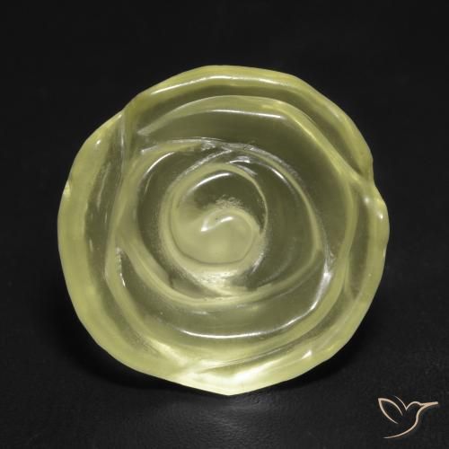 9.71ct 天然 ライトイエロー 石英, フラワーカット, 透明