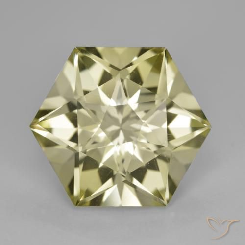 9.38ct 天然 薄いイエロー 石英, ファンシー, VVS-VS