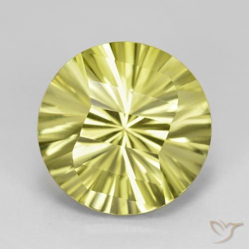 9.03ct 天然 ミディアムイエロー 石英, ラウンド, VVS