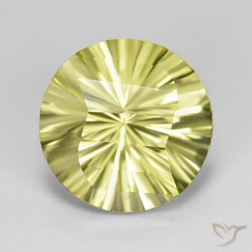 8.65ct 天然 ミディアムイエロー 石英, ラウンド, VVS