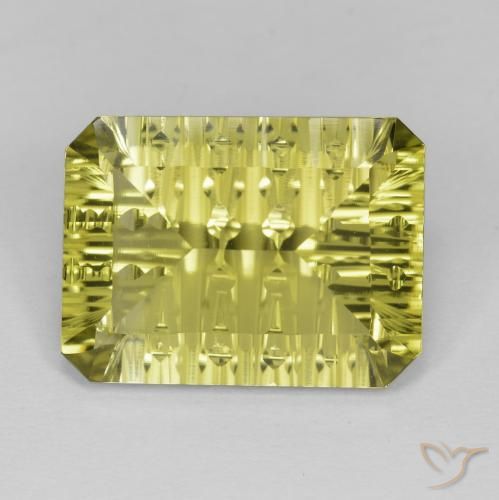 9.03ct 天然 ラグナイエロー 石英, エメラルドカット, VVS