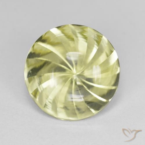 5.31ct 天然 ミディアムイエロー 石英, ラウンド, 透明