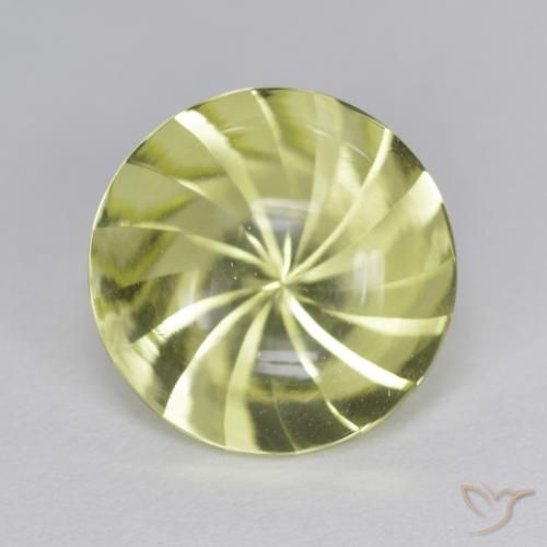 5.41ct 天然 ミディアムイエロー 石英, ラウンド, 透明