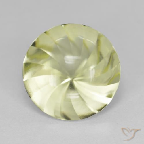 5.59ct 天然 ミディアムイエロー 石英, ラウンド, 透明