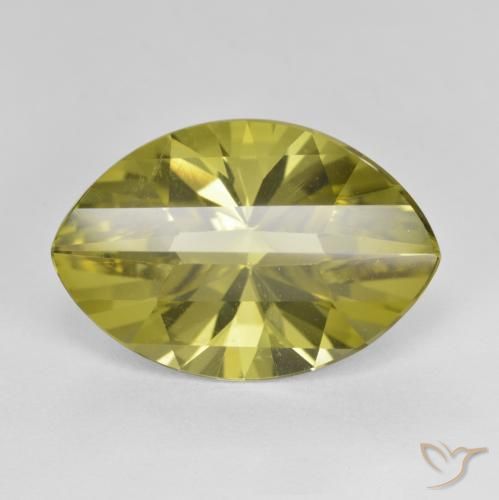 9.28ct 天然 パイナップルイエロー 石英, マーキーズ, VVS-VS