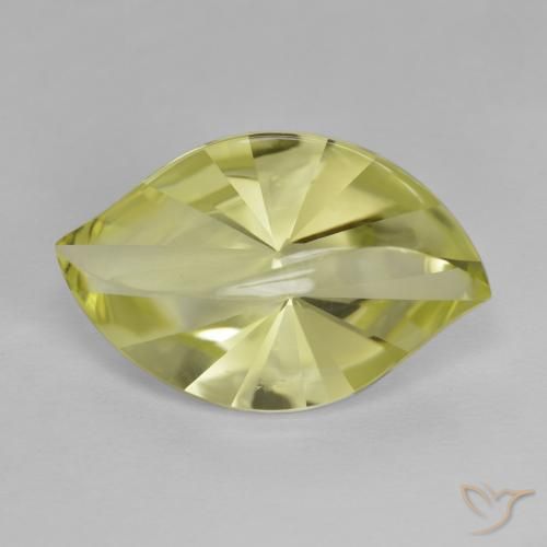8.99ct 天然 レモンイエロー 石英, マーキーズ, VVS