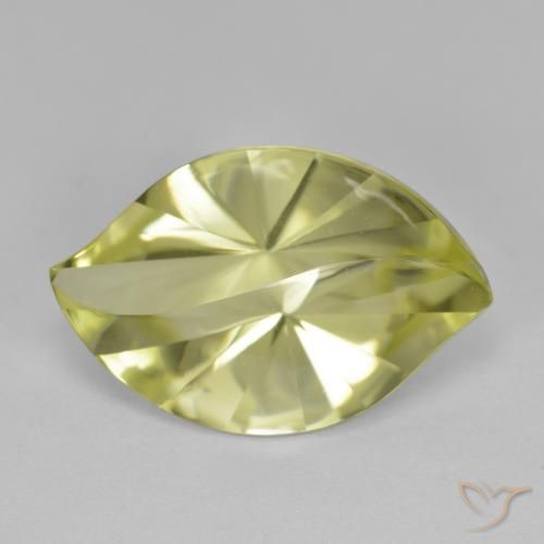 9.82ct 天然 ミディアムイエロー 石英, マーキーズ, VVS-VS