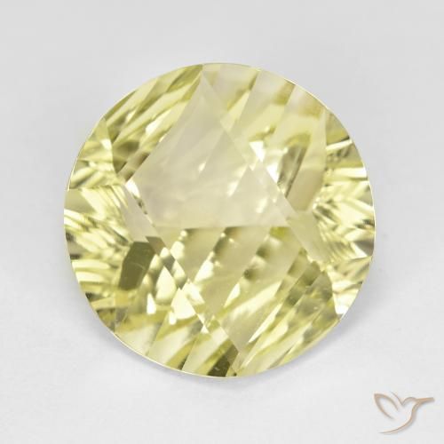 9.66ct 天然 ライトイエロー 石英, ラウンド, VVS, Photo A