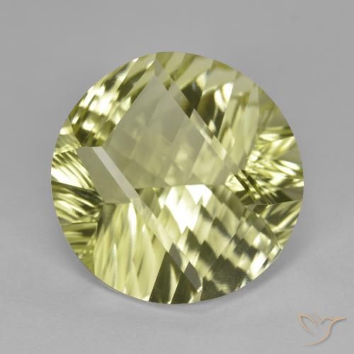 10.26ct 天然 ミディアム薄いイエロー 石英, ラウンド, VVS