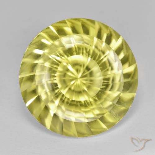 14.85ct 天然 ラグナイエロー 石英, ラウンド, VVS