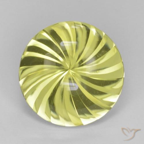 12.75ct 天然 ミディアムイエロー 石英, ラウンド, 透明