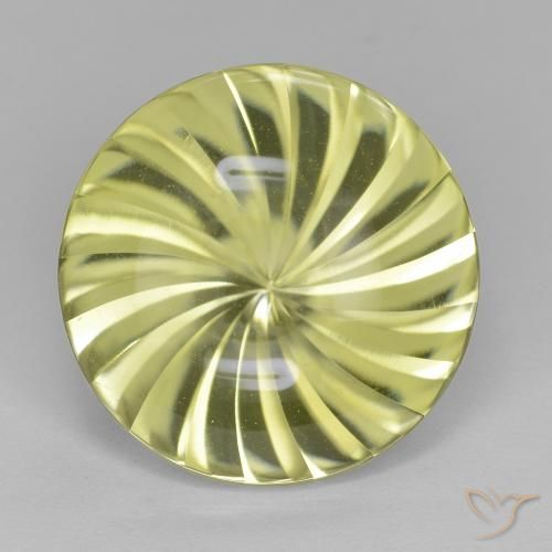 12.53ct 天然 イエローグリーン 石英, ラウンド, 透明