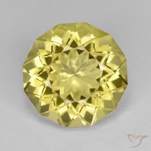 10.26ct 天然 非常に薄いハニーイエロー 石英, ファンシー, VVS-VS