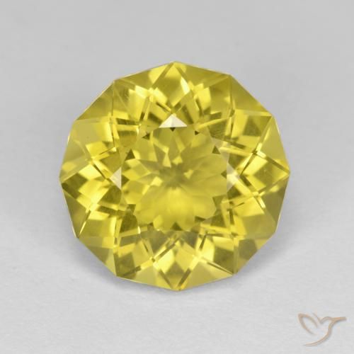 6.05ct 天然 ミディアムイエロー 石英, ファンシー, VVS-VS