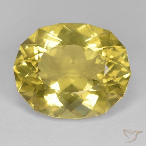 17.24ct 天然 マスタードイエロー 石英, ファンシー, VS