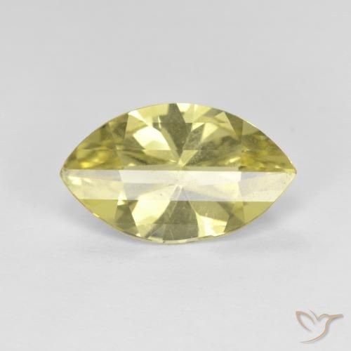 2.19ct 天然 ライトイエロー 石英, マーキーズ, VVS