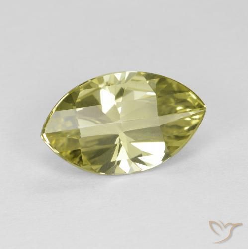 2.71ct 天然 緑ががかったイエロー 石英, マーキーズ, VVS