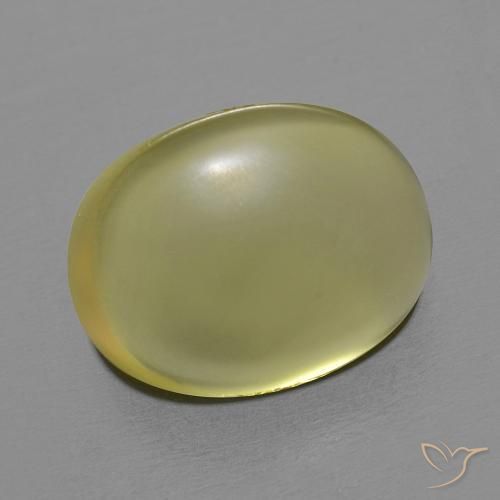 10.45ct 天然 ライトグリーンがかったイエロー 石英, 楕円形, 透明