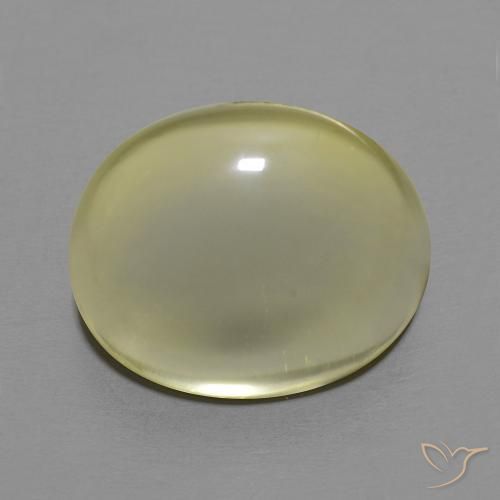 11.38ct 天然 ライトイエロー 石英, 楕円形, 透明
