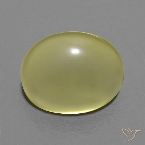 10.09ct 天然 緑ががかったイエロー 石英, 楕円形, 透明