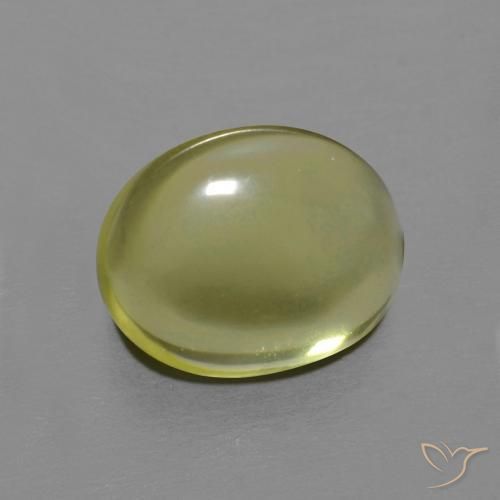 3.82ct 天然 レモンイエロー 石英, 楕円形, 透明