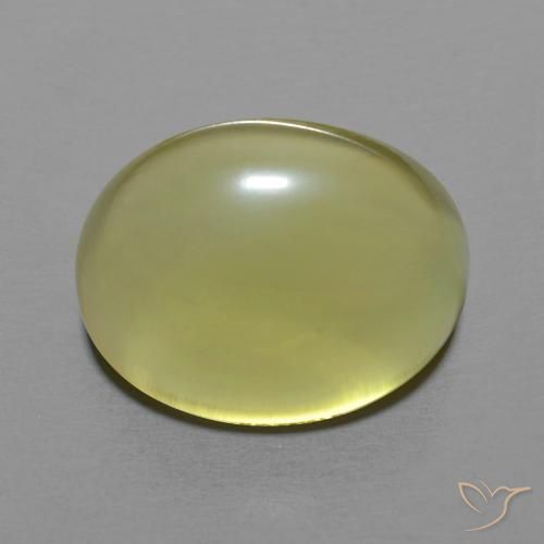 8.68ct 天然 薄いイエロー 石英, 楕円形, 透明
